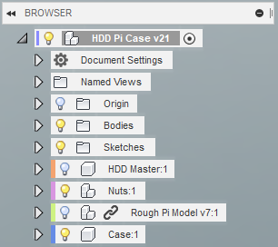 Fusion 360 browser tree